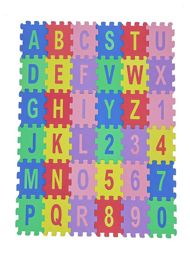 MAPA PLAY Puzzle Mat for Kids, Interlocking Learning Alphabet ABCD and Number 36 Mat for Kids A to Z and 0 to 9 (Multicolor) - Image 1